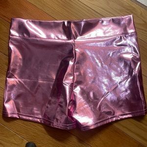 Pink metallic booty short